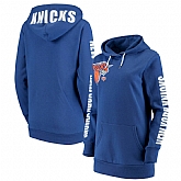 Women New York Knicks G III 4Her by Carl Banks Overtime Pullover Hoodie Blue